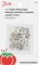 Dritz 16-9 7/16" Open-Ring Snaps Snap Fasteners, White, Size 16, 7 Sets